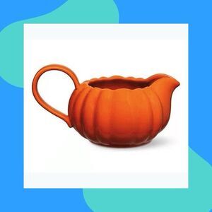 Crofton Stoneware Orange Pumpkin Gravy Boat , Creamer , Tea Pot Home Serverware